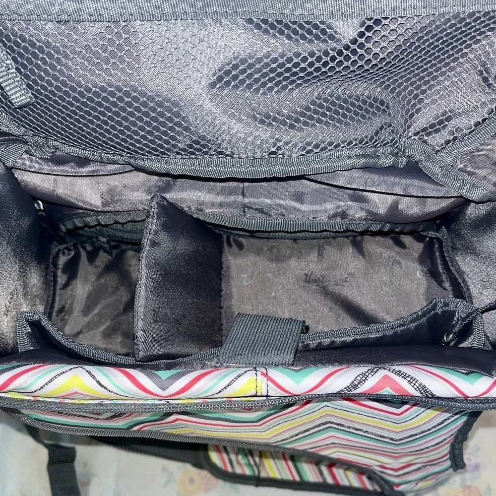 THIRTY-ONE PARTY PUNCH CHEVRON SLING BAG CAMERA / DIAPER BAG / BACKPACK 18x13x6